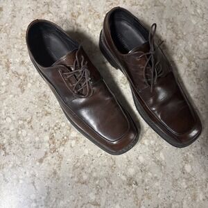 Men's FLORSHEIM Stitch-toe Oxford Comfort Dress Shoes Brown Leather-12